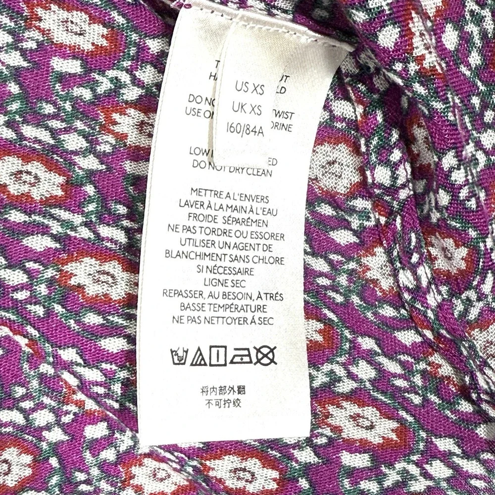 Free People Top Womens XS Malia Babydoll Jacket Embellished Floral Tie Front NWT